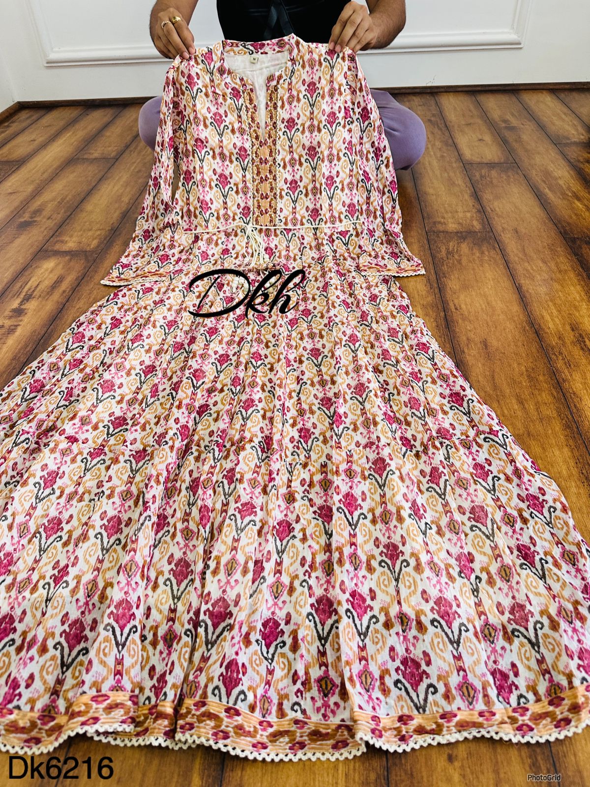 printed gown DK6216