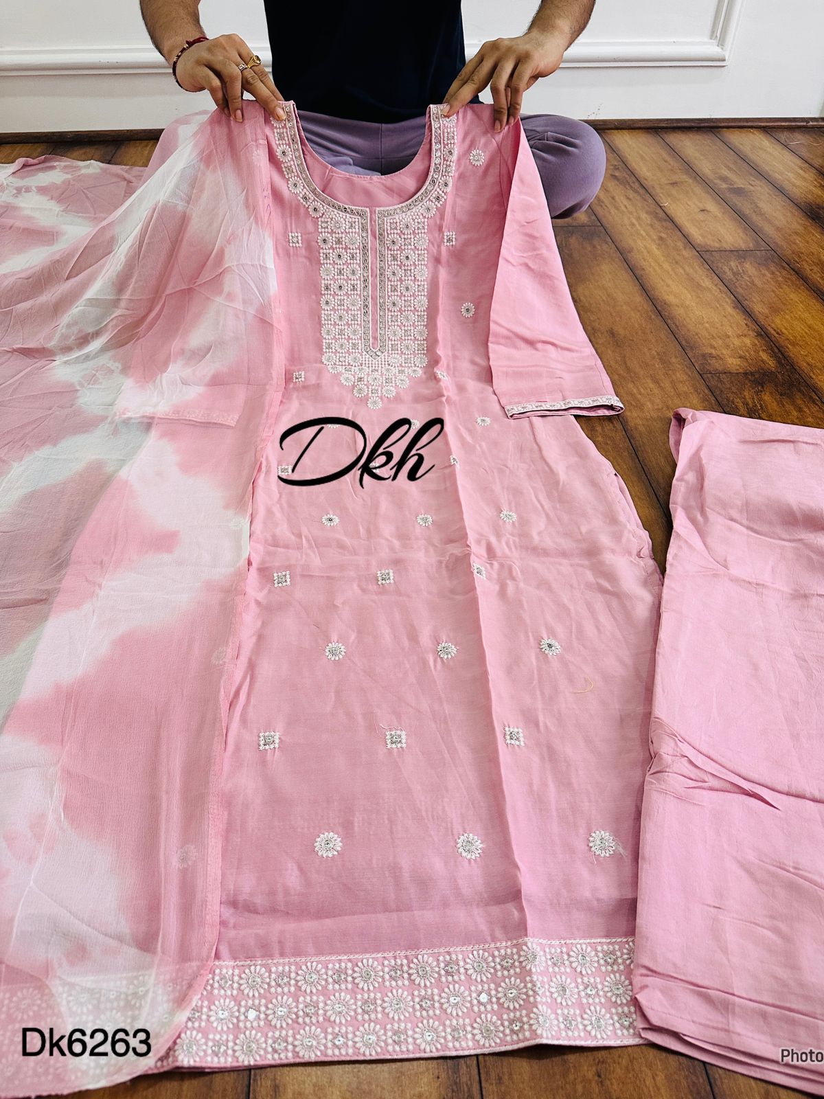 Premium cotton silk 3 pc suit Dk6263