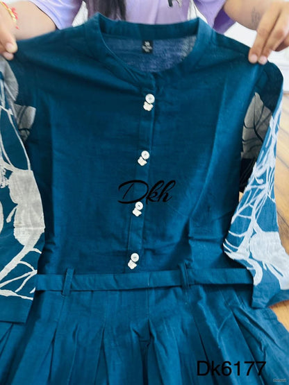 Premium cotton flex beautifully printed tunic  Dk6177