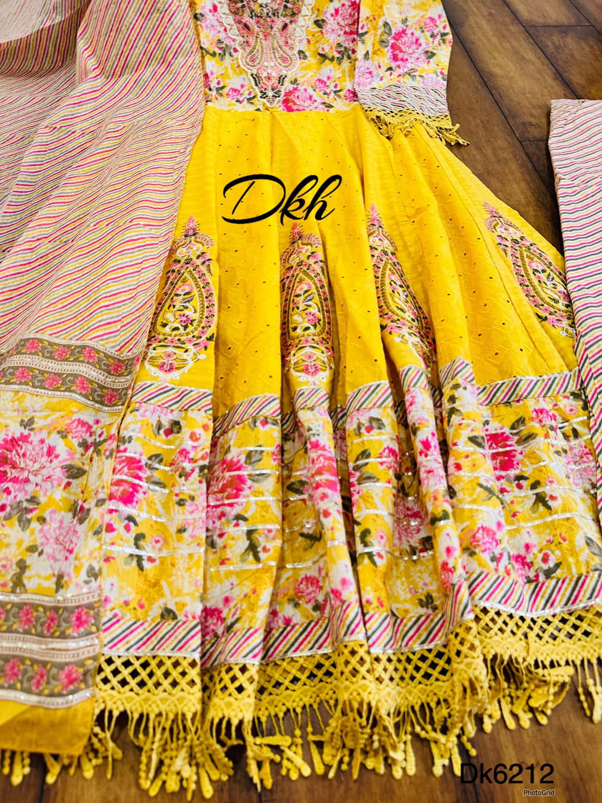 Premium cotton anarkali 3 pc dk6212