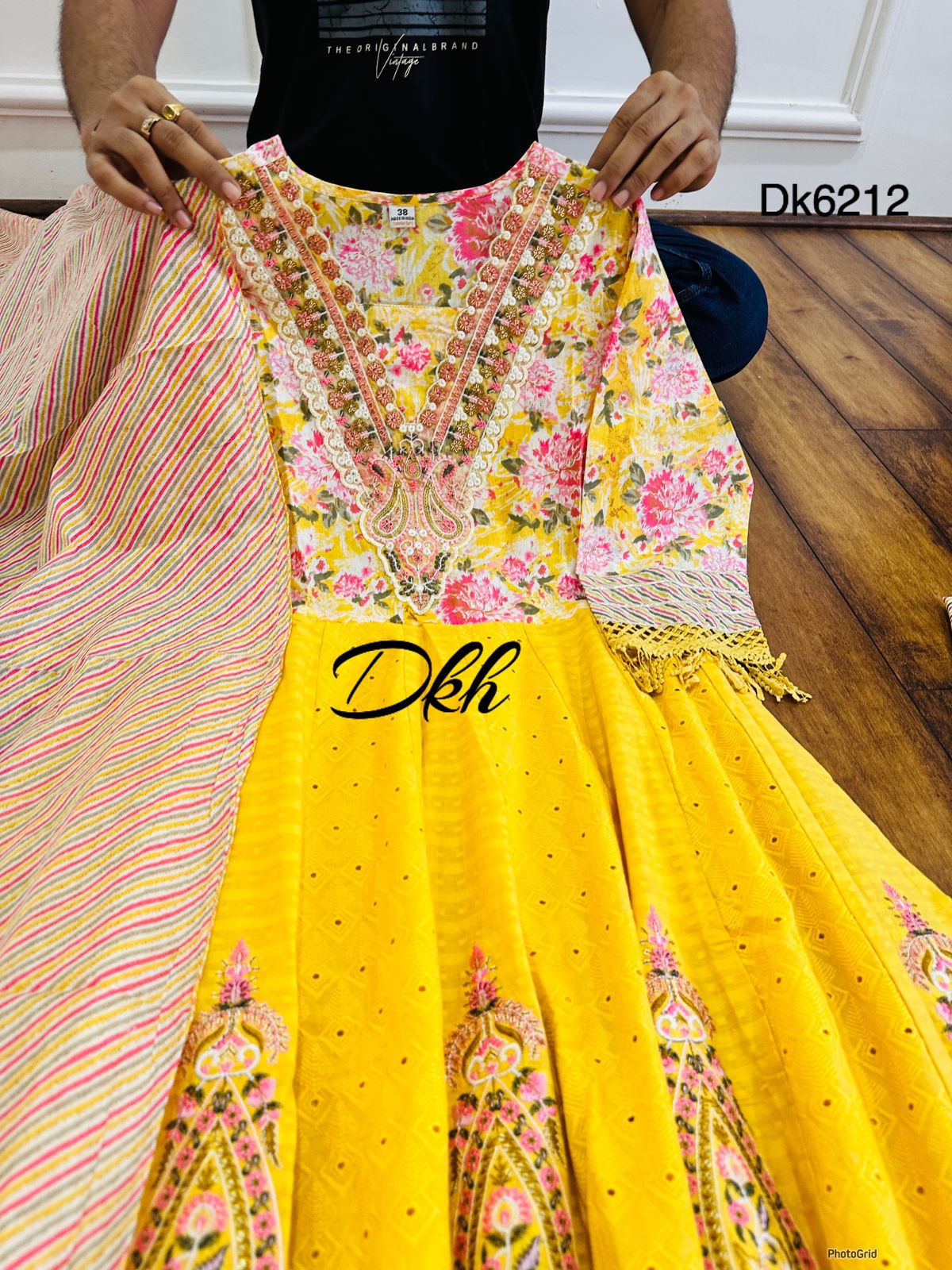 Premium cotton anarkali 3 pc dk6212