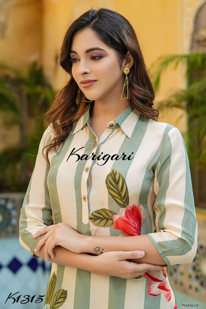 Summer delight 2 pc kurti pan K1315