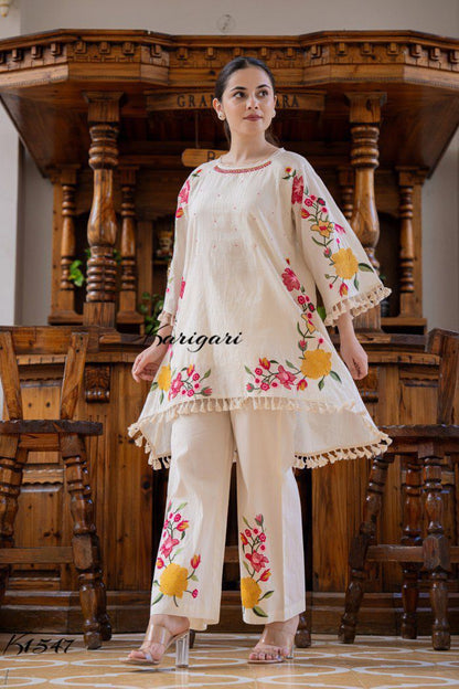 karigari by DKH K1547  Premium cotton lurex coord set