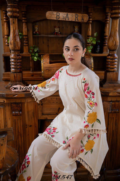 karigari by DKH K1547  Premium cotton lurex coord set