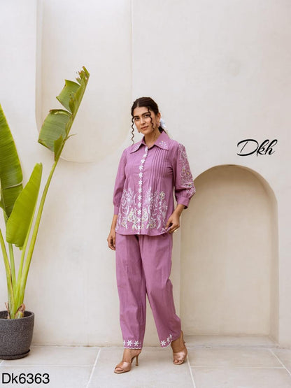 DKH Dk6363  Super Premium cotton coord sets