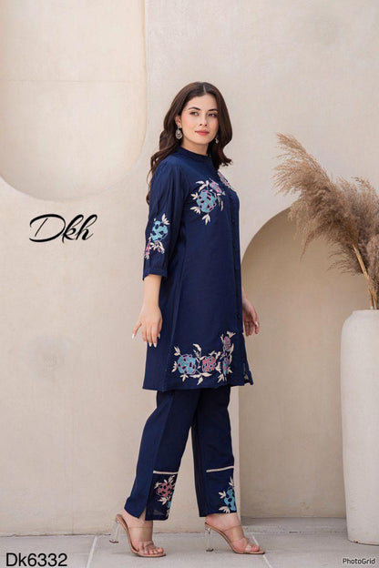 DKH Dk6332  Premium roman silk 2 pc coord set