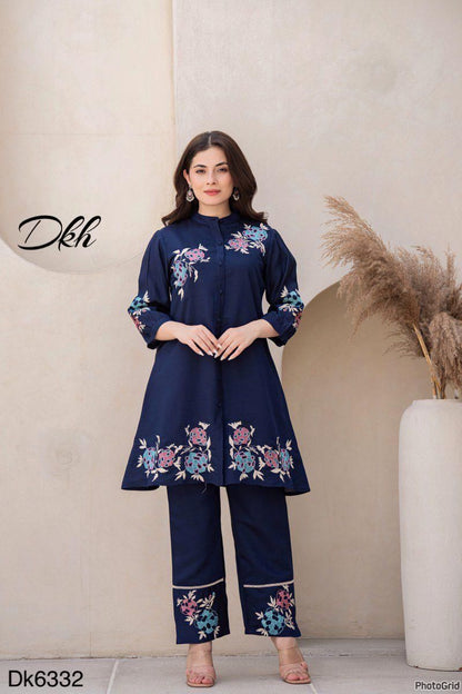 DKH Dk6332  Premium roman silk 2 pc coord set