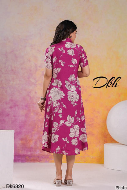 DKH Dk6320  Premium Russian silk midi dress