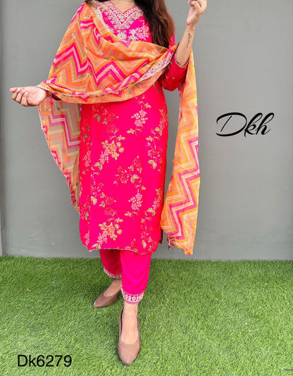 DkH dk6269  Premium pure silk 3 pc suit set