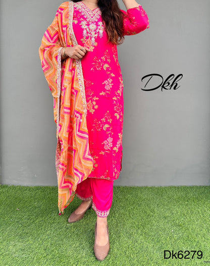 DkH dk6269  Premium pure silk 3 pc suit set