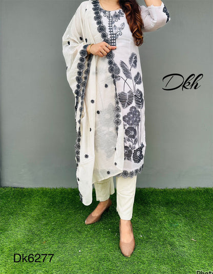 DKH Dk6277  Premium pure linen 3 pc suit set