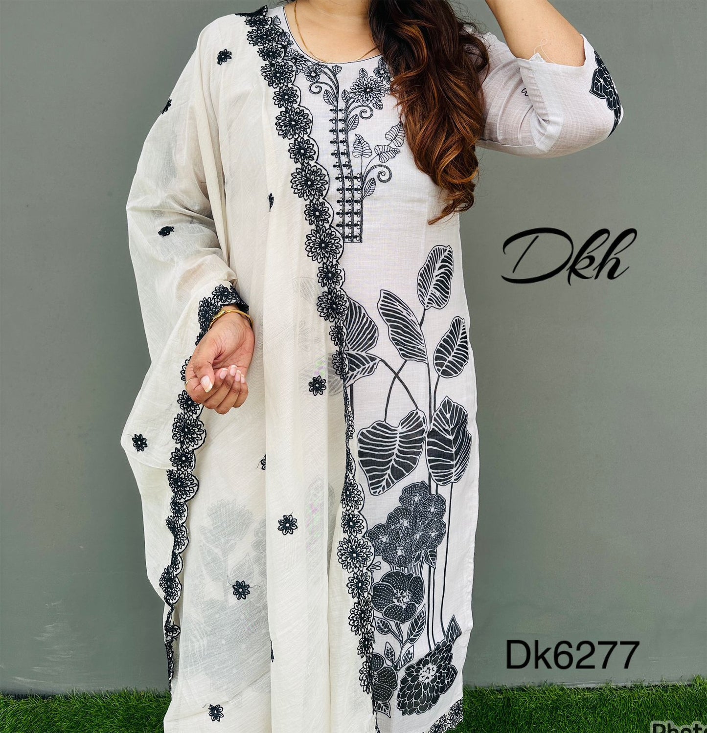 DKH Dk6277  Premium pure linen 3 pc suit set