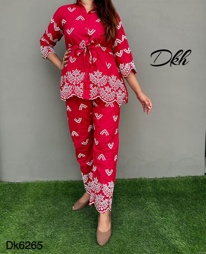 DKH Dk6265  Cotton silk coord set