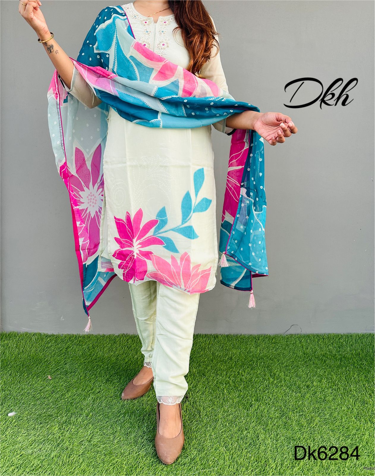 DKH Dk6284  Premium pure silk 3 pc suit set