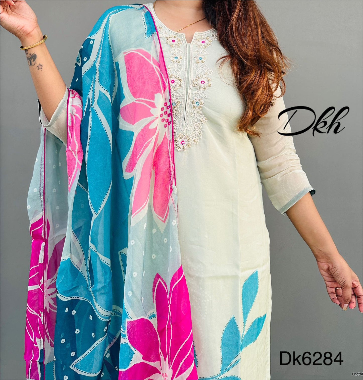 DKH Dk6284  Premium pure silk 3 pc suit set