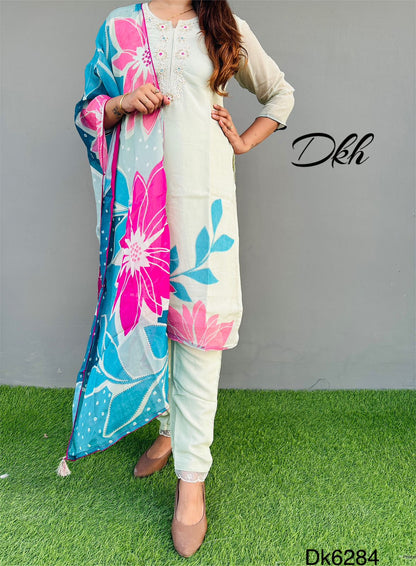 DKH Dk6284  Premium pure silk 3 pc suit set