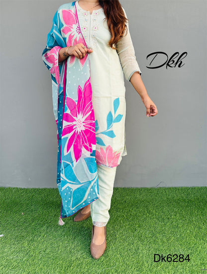 DKH Dk6284  Premium pure silk 3 pc suit set