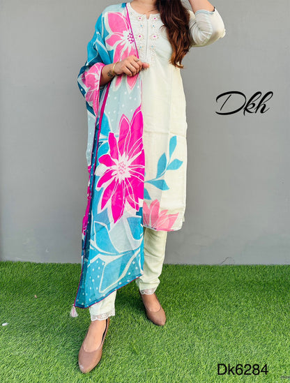 DKH Dk6284  Premium pure silk 3 pc suit set