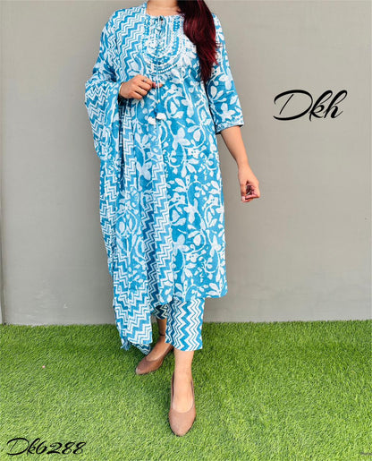 DKH Dk6288    Premium cotton 3 pc suit set