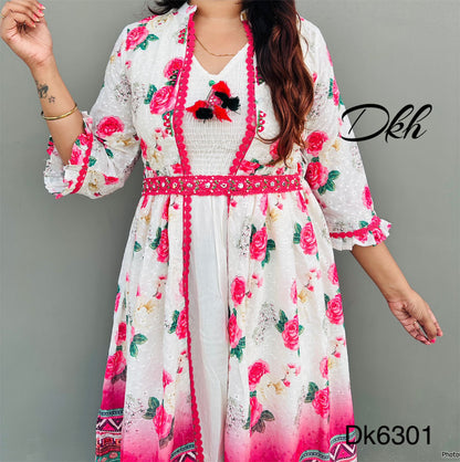 DKH Dk6301  Premium cotton schiffli beautifully printed shrug