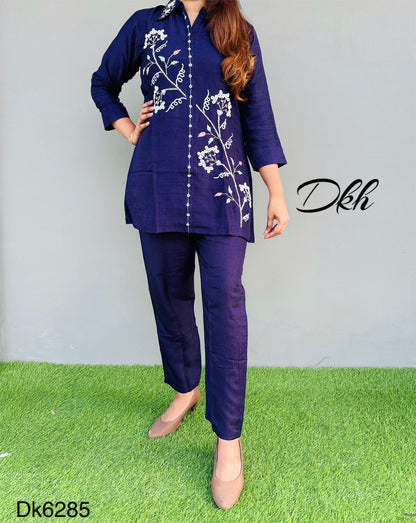 DKH Dk6285  Premium silk 2 pc coord set