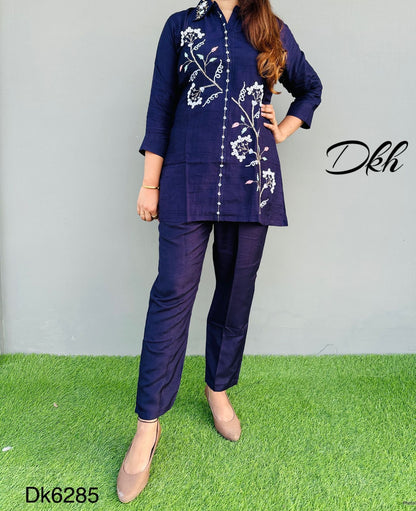 DKH Dk6285  Premium silk 2 pc coord set