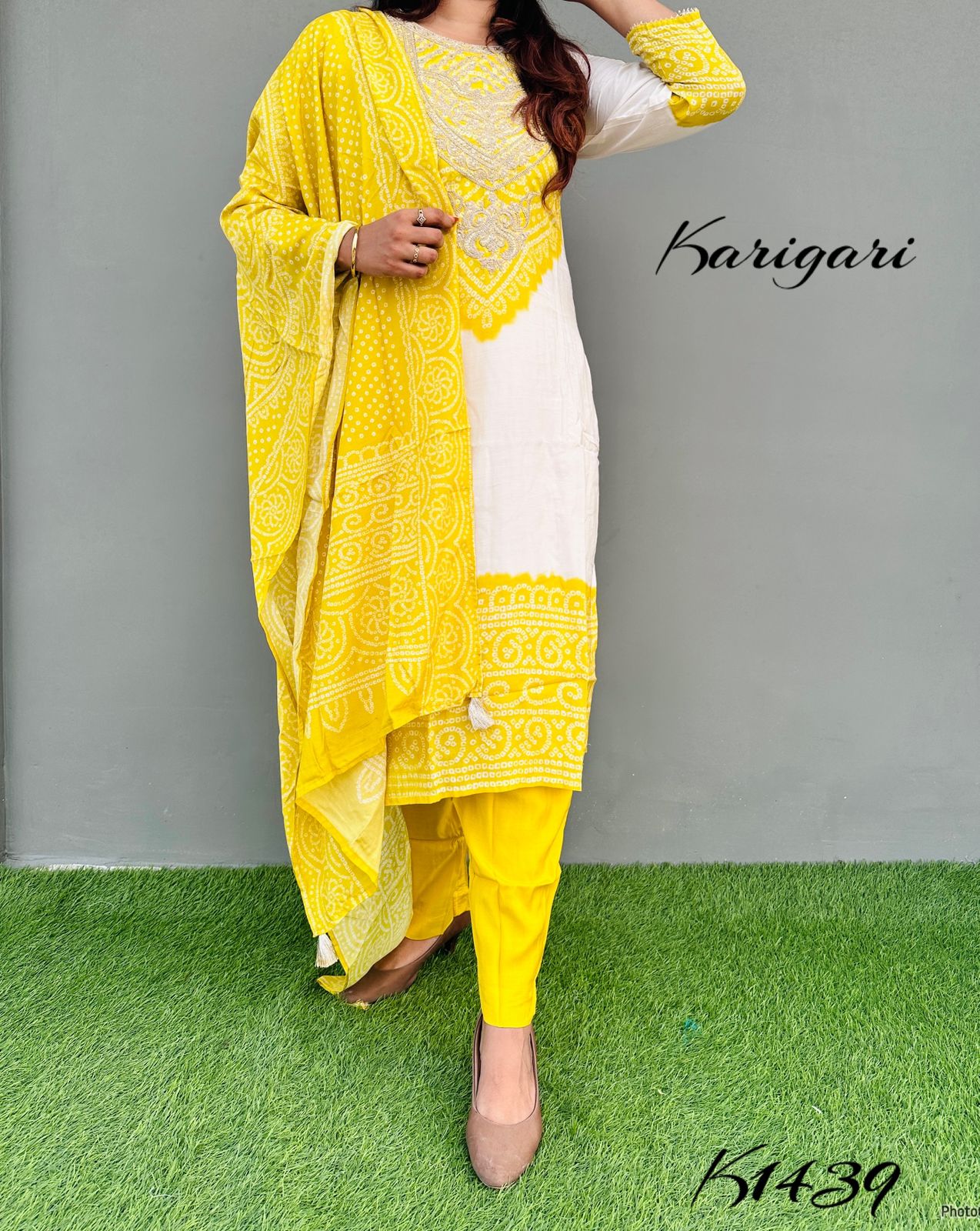 karigari by DKH k1439  Premium silk 3 pc suit set