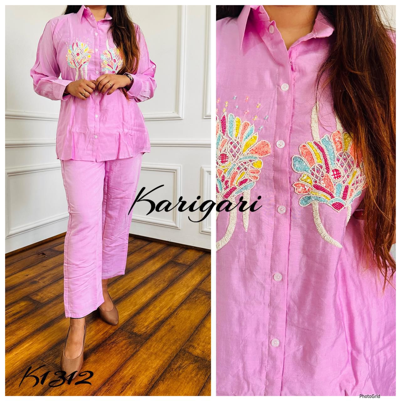 Karigari by DKH K1312  Premium maslin coord set