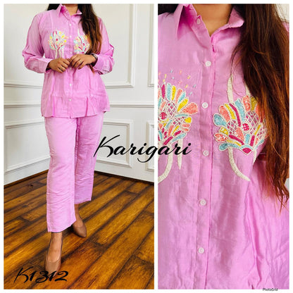 Karigari by DKH K1312  Premium maslin coord set