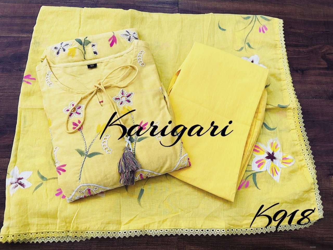 Karigari by Dkh K918  Premium mul cotton 3 pcs suit set