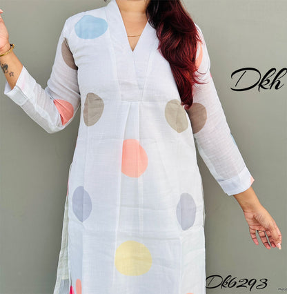 DKH Dk6293  Premium linen kurti plazo set