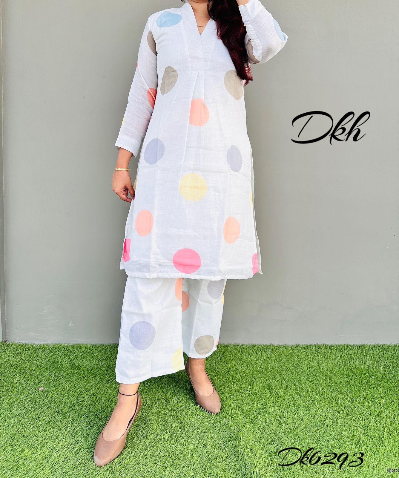 DKH Dk6293  Premium linen kurti plazo set