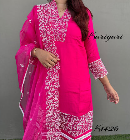 karigari by DKH k1426  Premium pure Muslin pakistani style suits