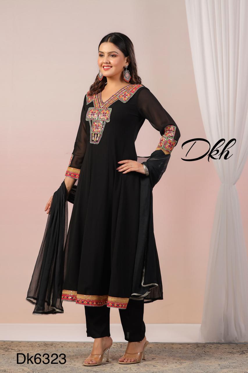 DKH dk6323  Premium georgette 3 pc suit set