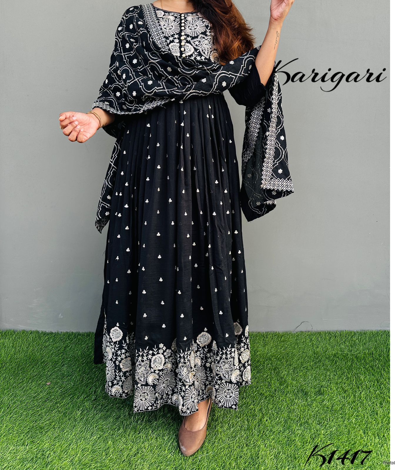 karigari by Dkh k1417  Premium Vichitra silk gown