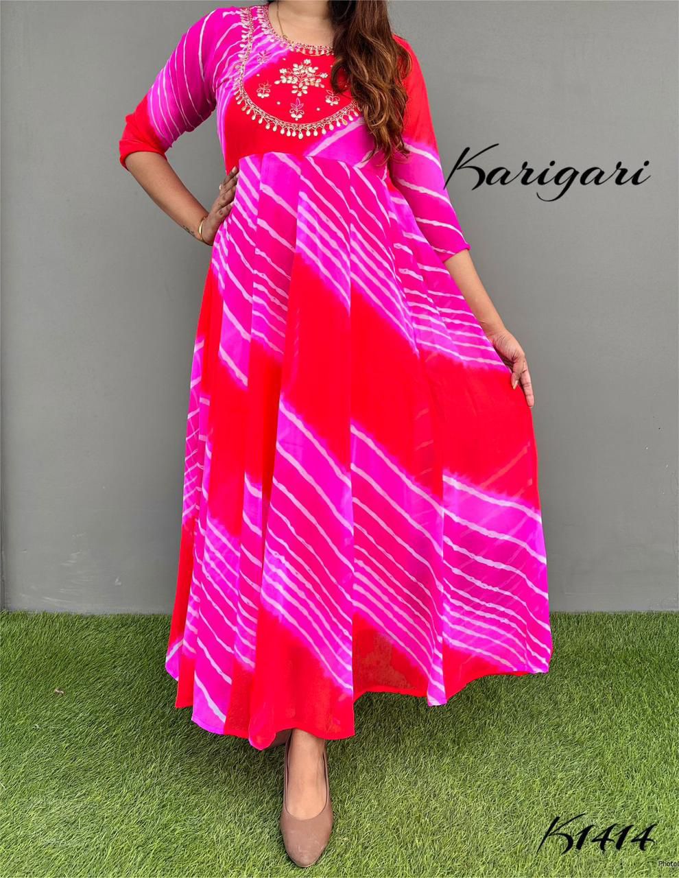 Karigari by DKH k1414  Premium georgette gown