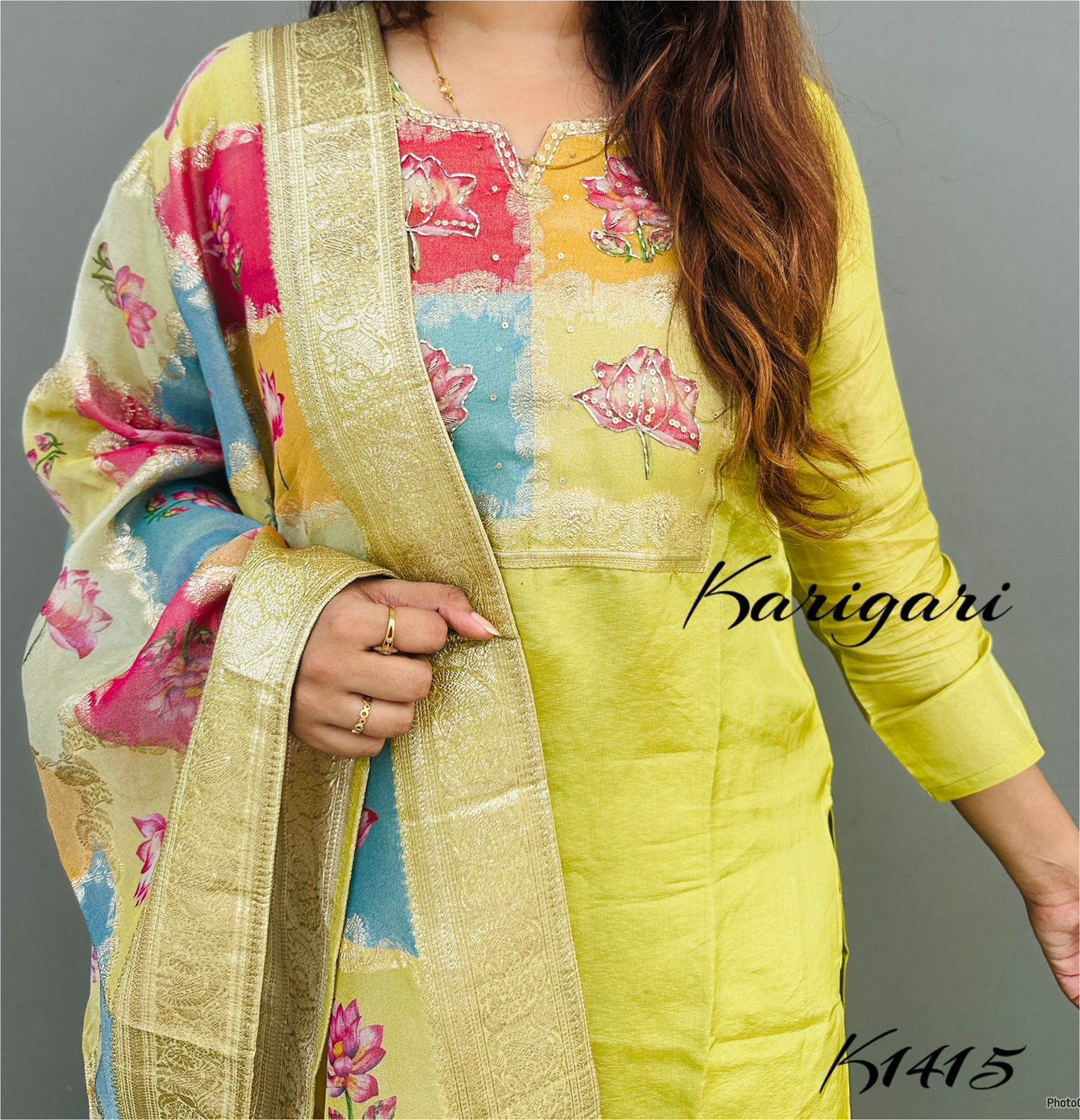 karigari by DKh k1415 Premium pure tissue Banarasi silk 3 pc suit