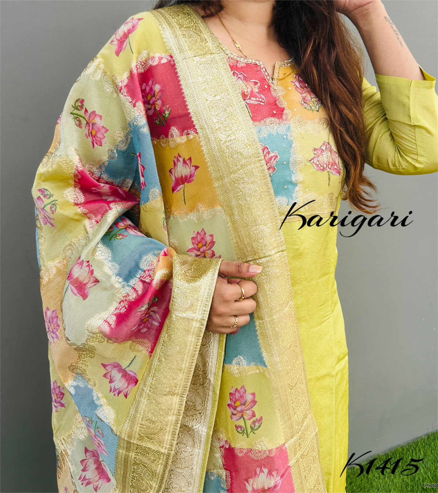 karigari by DKh k1415 Premium pure tissue Banarasi silk 3 pc suit